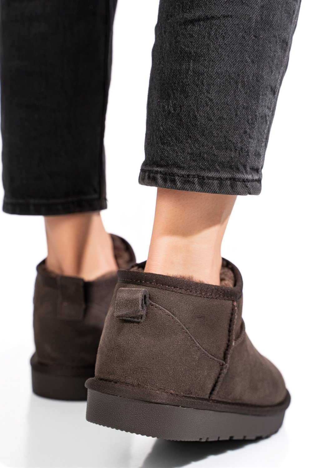 GHETE DAMA IMBLANITE PIELE NATURALA INTOARSA MARO INCHIS 1S771200