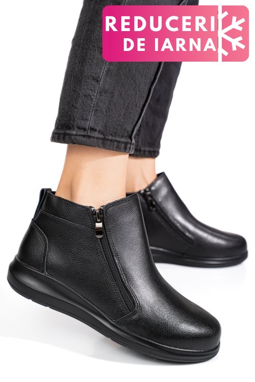 Ghete negre piele naturala 2sp401