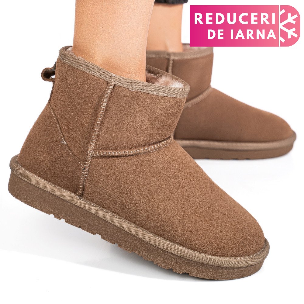 CIZME DAMA IMBLANITE PIELE NATURALA INTOARSA BEJ IS771201