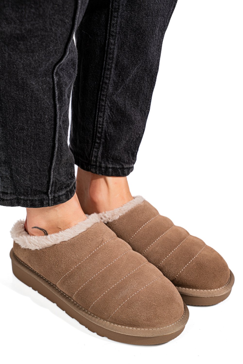 SABOTI BEJ PIELE NATURALA INTOARSA 1S77219