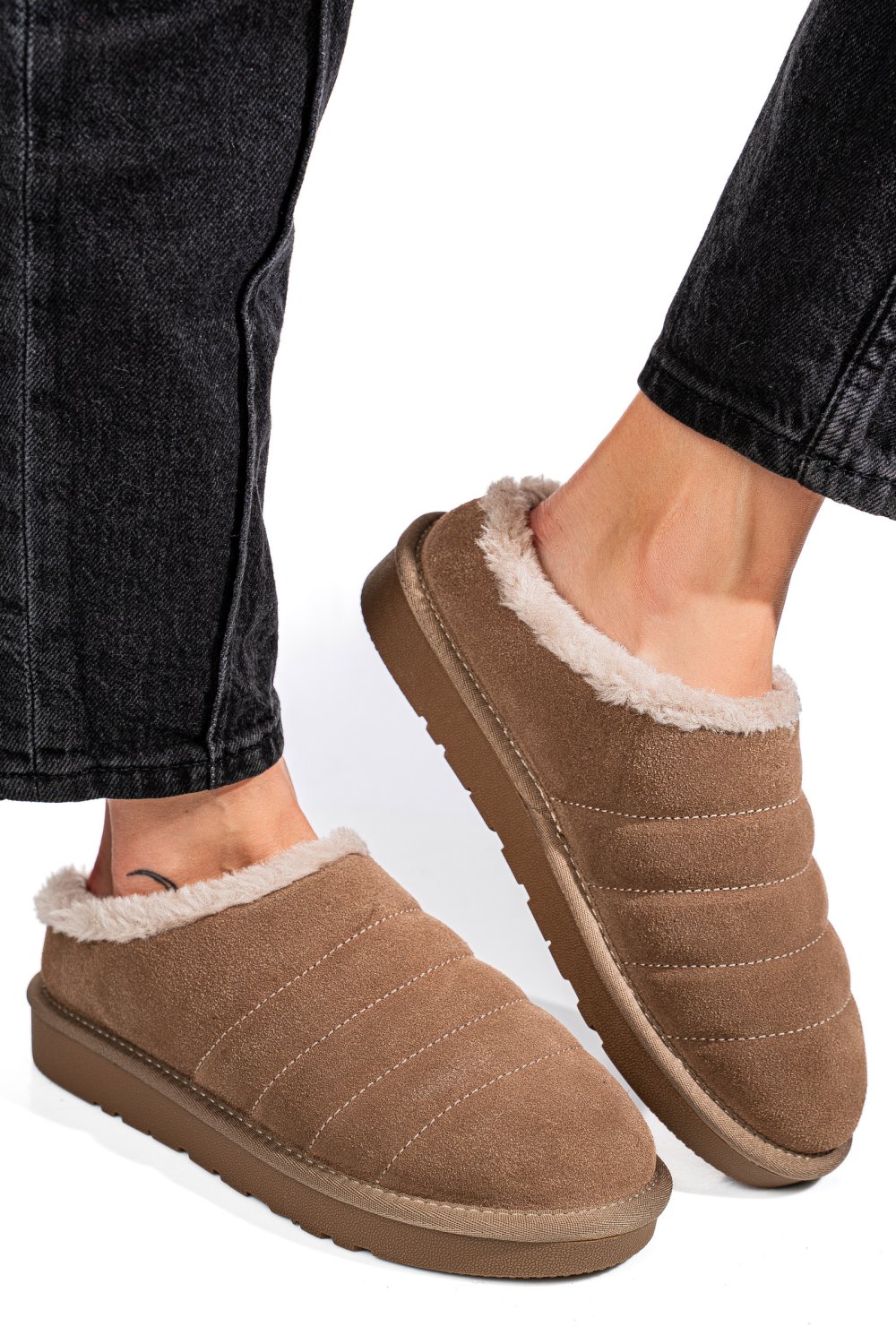 SABOTI BEJ PIELE NATURALA INTOARSA 1S77219