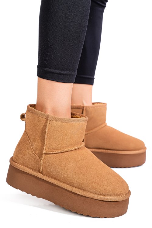 Cizme maro piele naturala intoarsa 1s77251