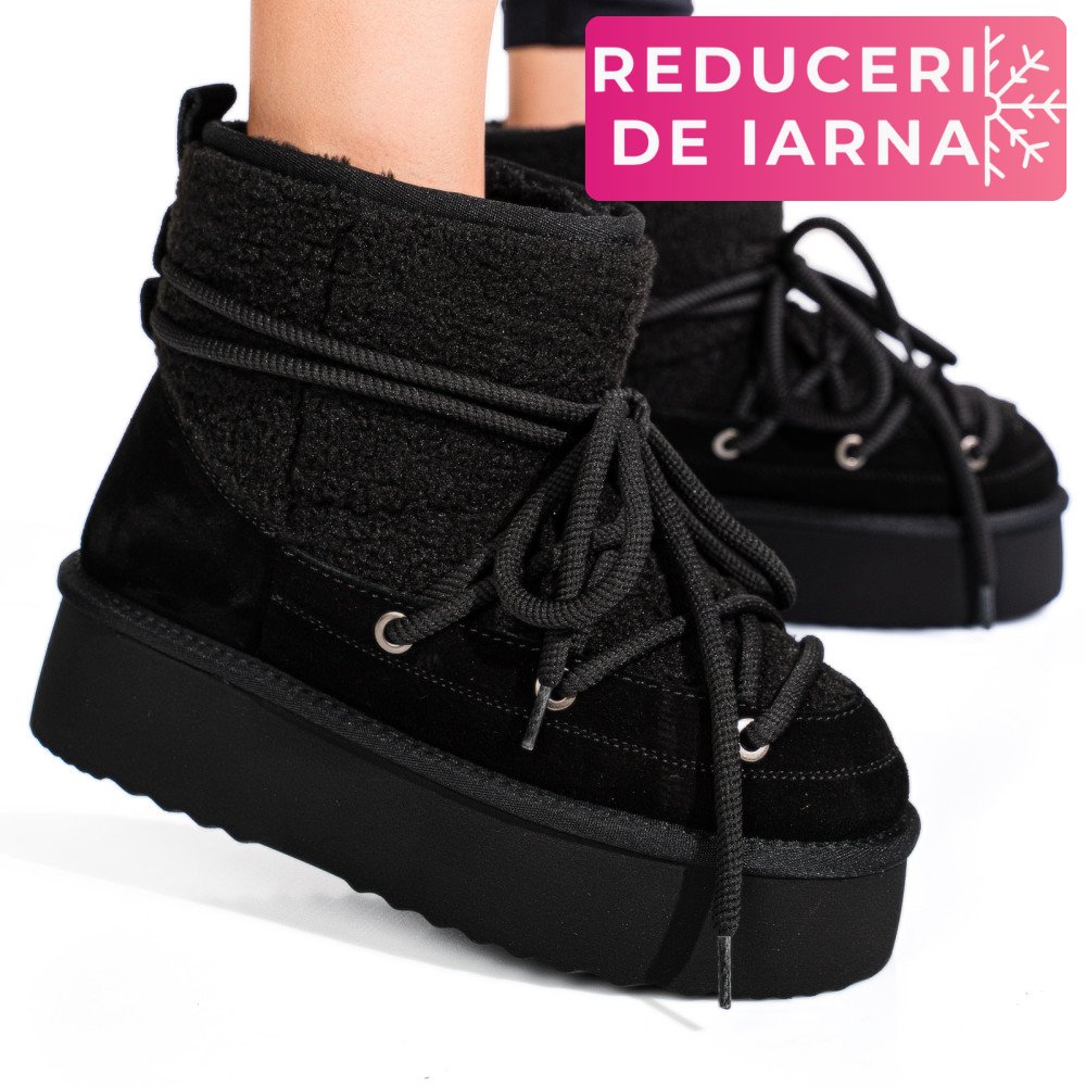 CIZME NEGRE PIELE NATURALA INTOARSA 1S77265