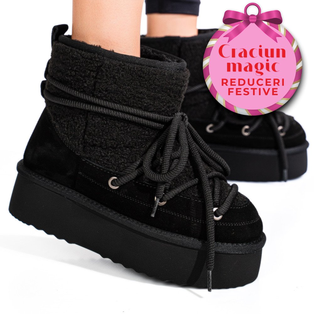 CIZME NEGRE PIELE NATURALA INTOARSA 1S77265