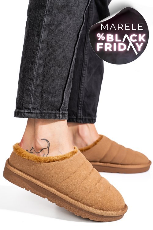 Saboti maro piele naturala intoarsa 1s77219