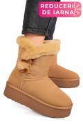 CIZME CAMEL PIELE NATURALA INTOARSA 1S77279