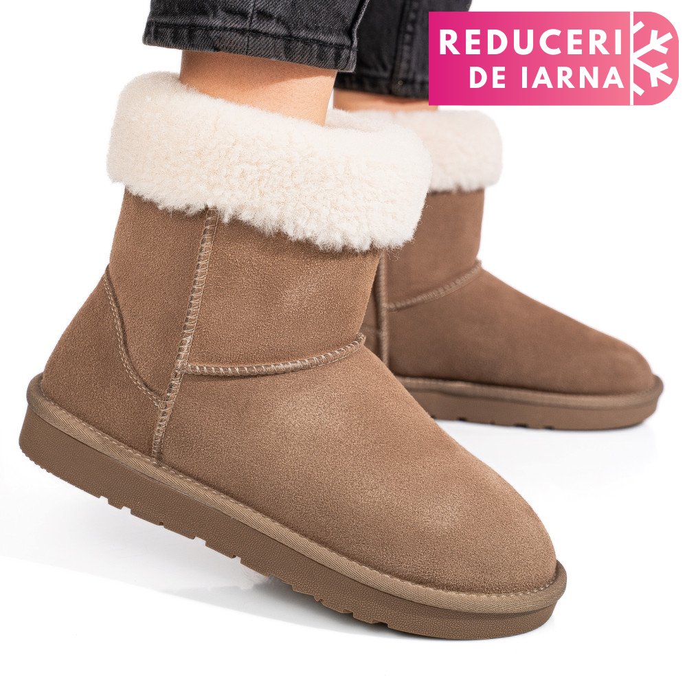 CIZME TAUPE PIELE NATURALA 1S77221