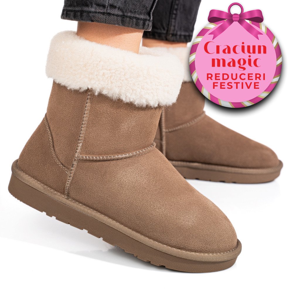 CIZME TAUPE PIELE NATURALA 1S77221