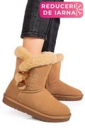 CIZME CAMEL PIELE NATURALA INTOARSA 1S77229