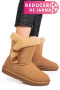 CIZME CAMEL PIELE NATURALA INTOARSA 1S77229