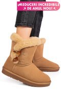 CIZME CAMEL PIELE NATURALA INTOARSA 1S77229