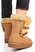 CIZME CAMEL PIELE NATURALA INTOARSA 1S77229
