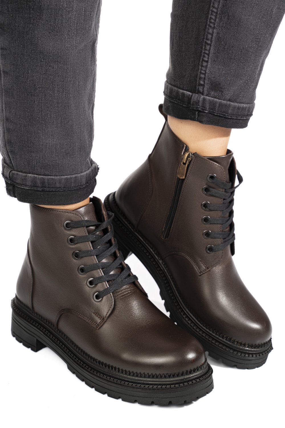 GHETE MARO INCHIS PIELE NATURALA APCYB002