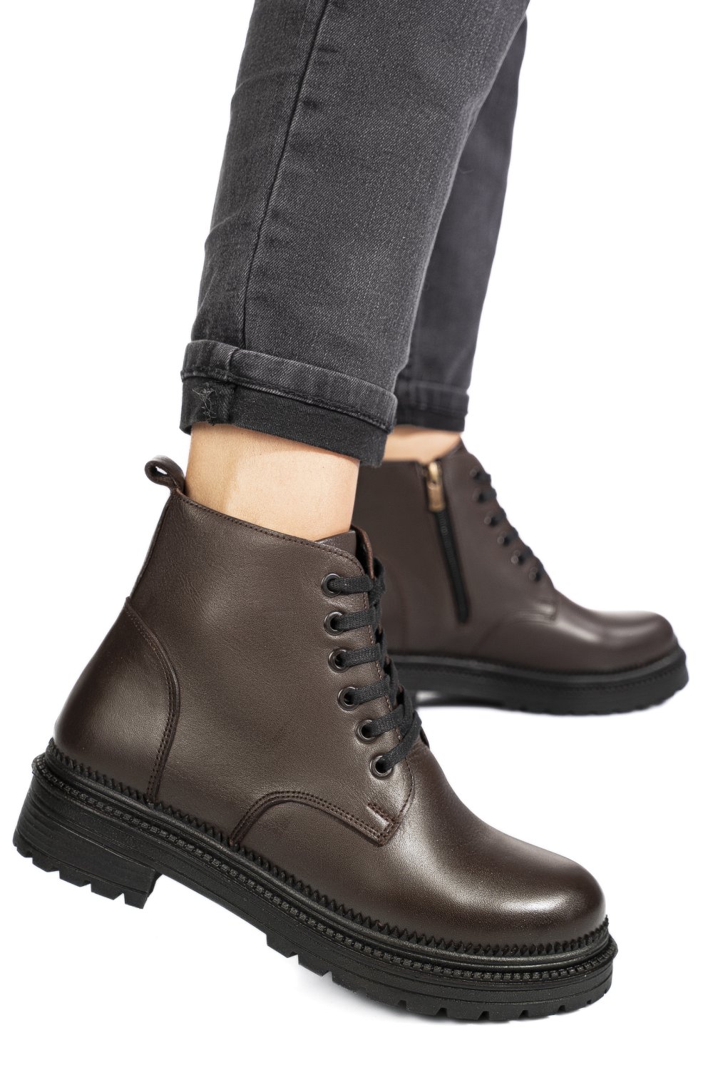 GHETE MARO INCHIS PIELE NATURALA APCYB002