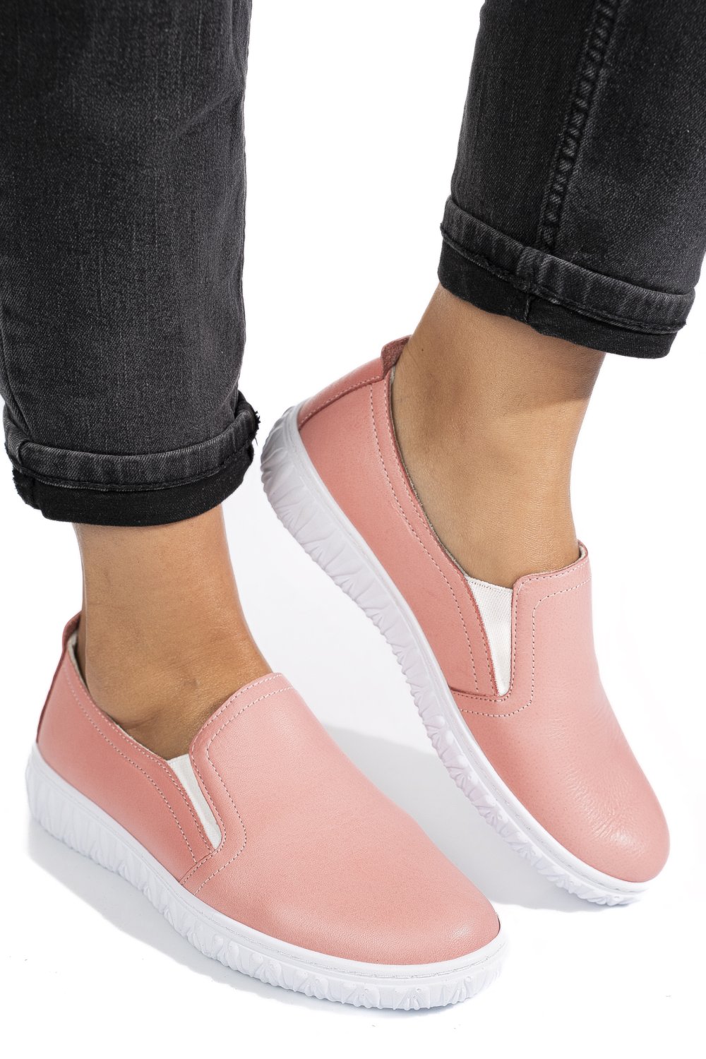 PANTOFI ROZ PIELE NATURALA 0PC86