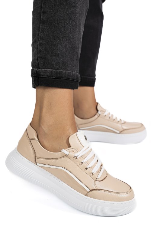 Pantofi sport lila piele naturala 1pc0003