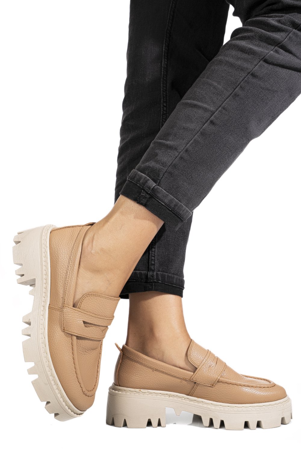 MOCASINI NUDE PIELE NATURALA IPCBM024