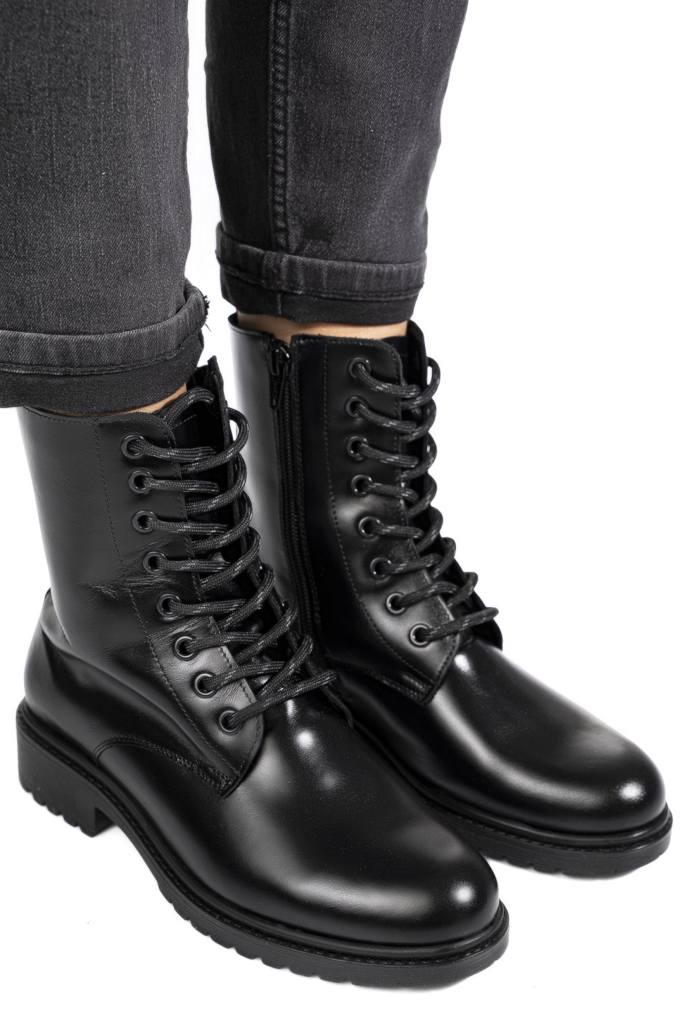 GHETE NEGRE PIEELE NATURALA 1PC35