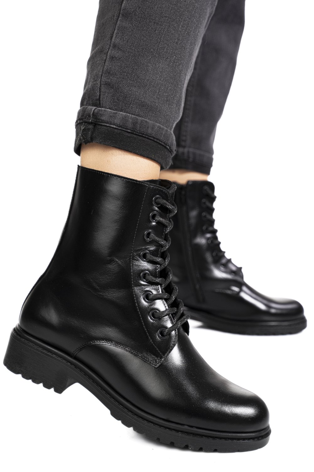 GHETE NEGRE PIEELE NATURALA 1PC35