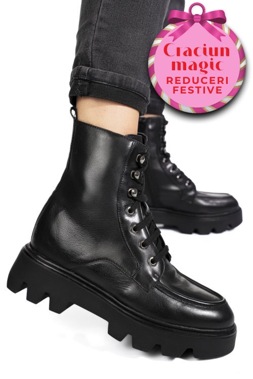 Ghete negre piele naturala 52132437