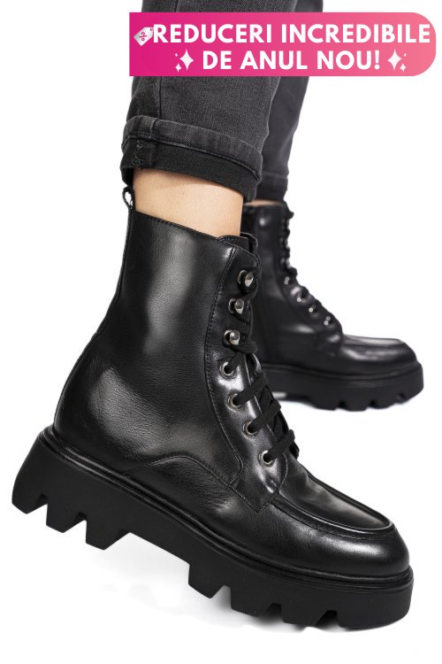 Ghete negre piele naturala 52132437