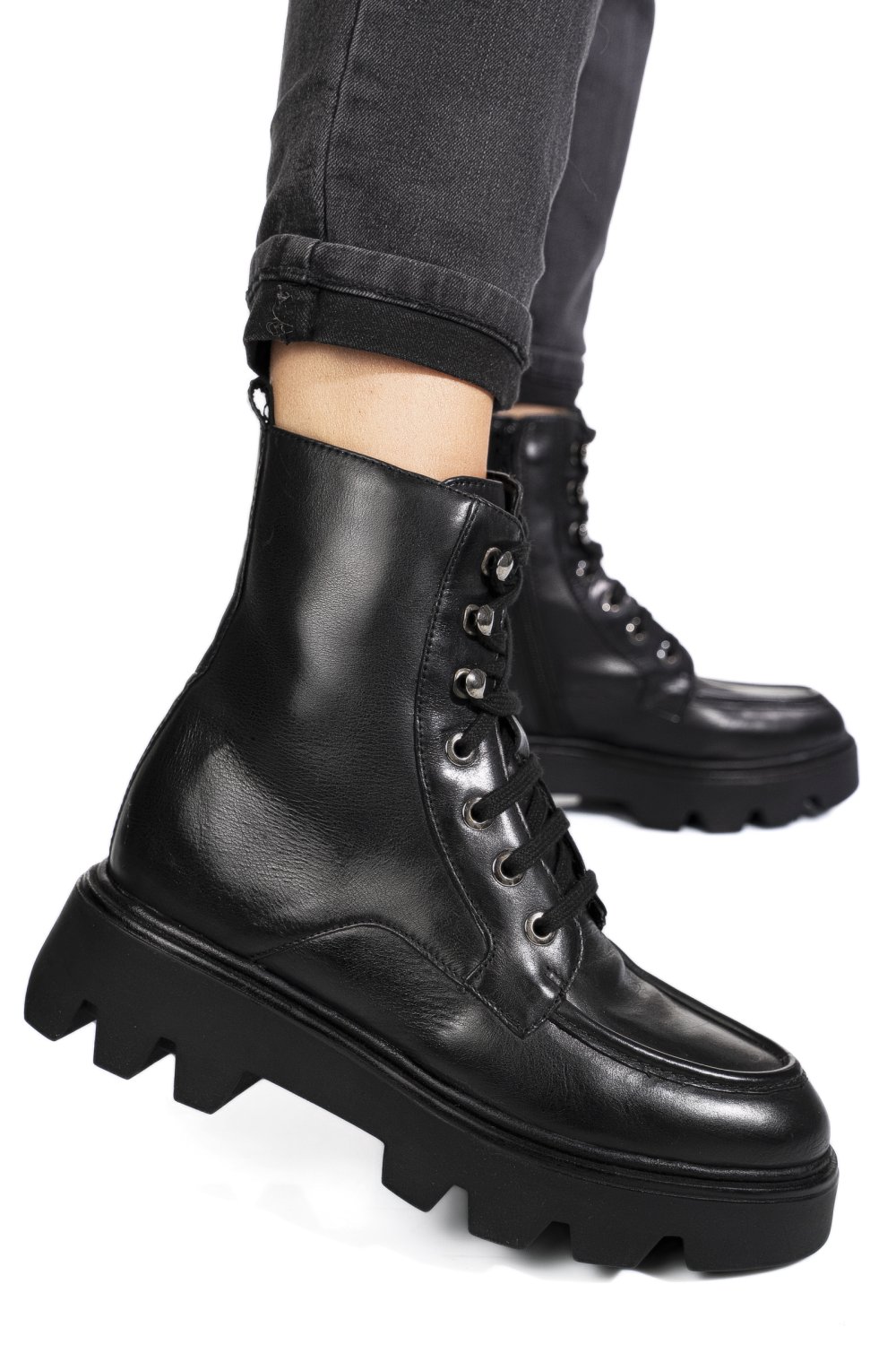 GHETE NEGRE PIELE NATURALA 52132437