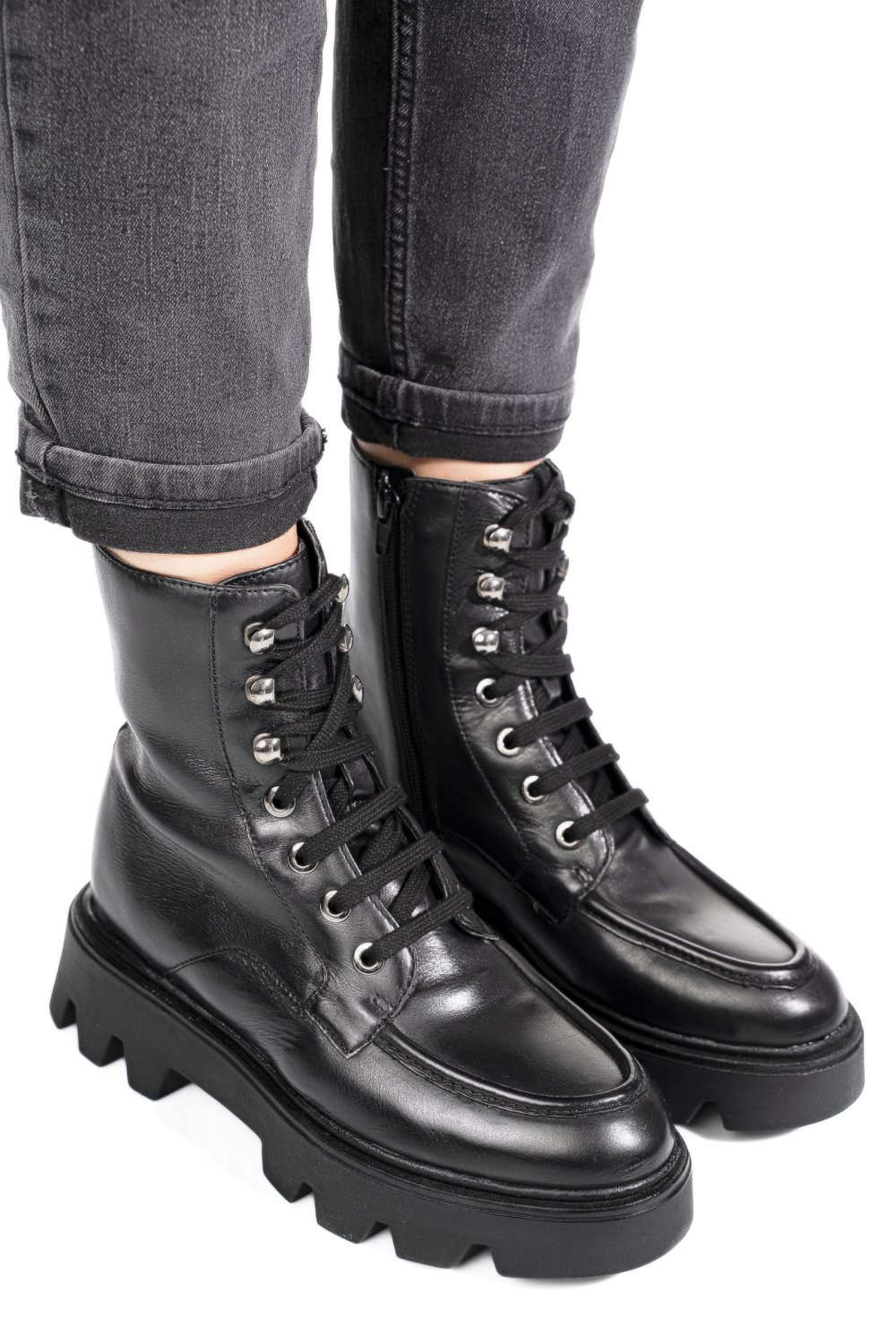 GHETE NEGRE PIELE NATURALA 52132437