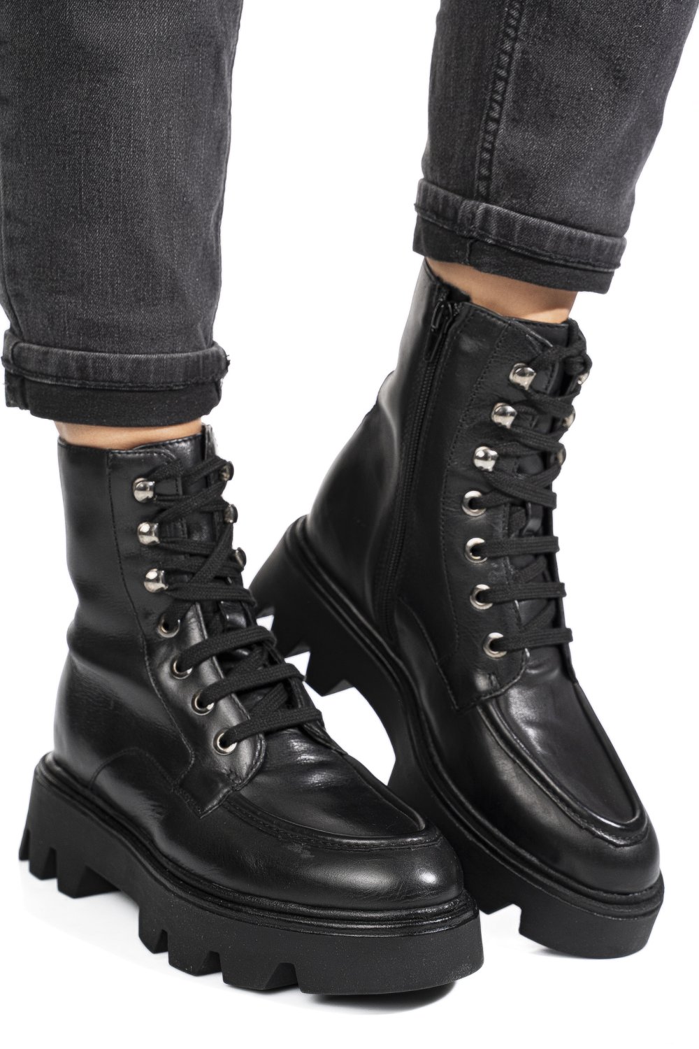 GHETE NEGRE PIELE NATURALA 52132437