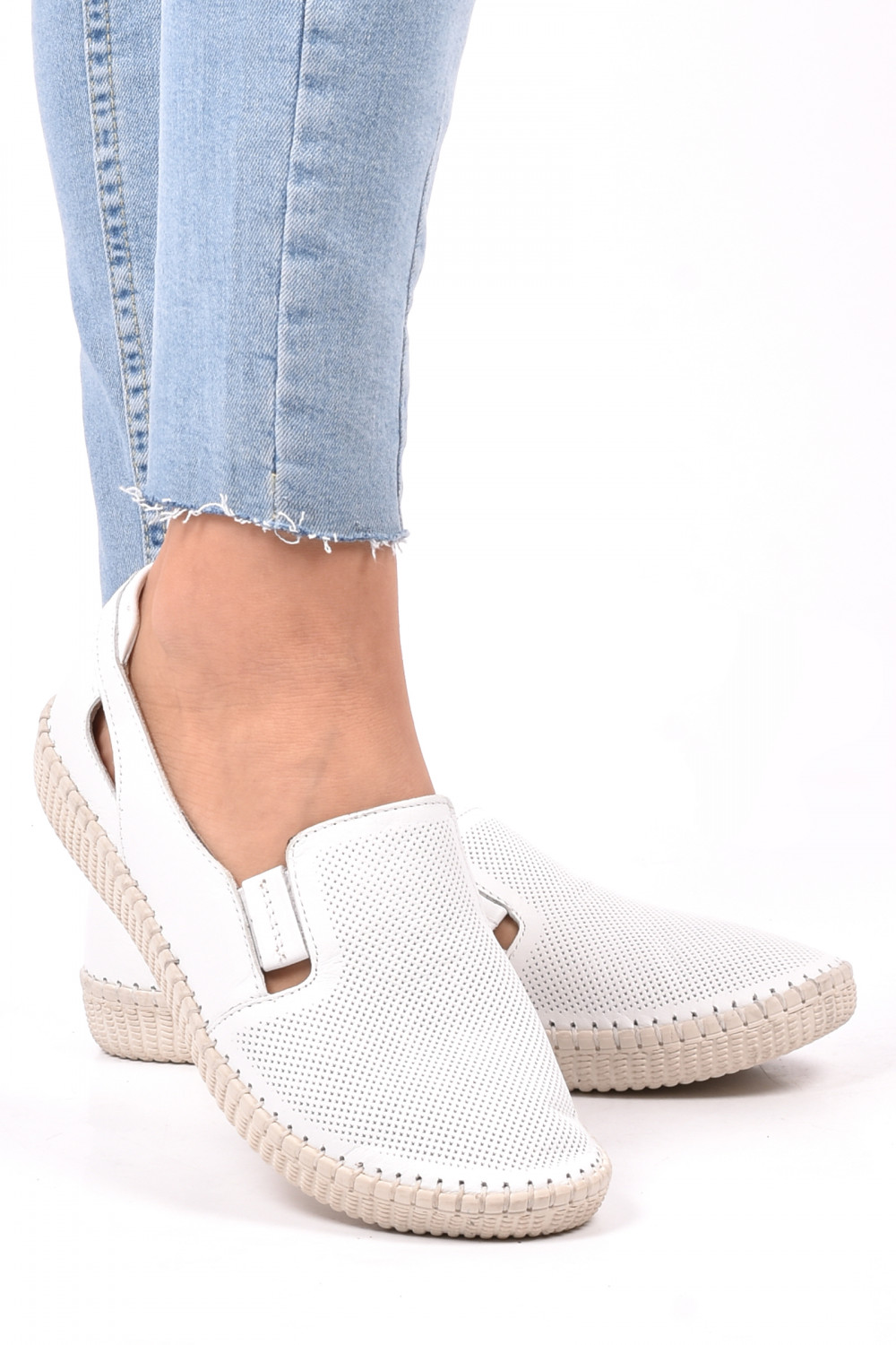 ESPADRILE ALBE PIELE NATURALA 7PC129