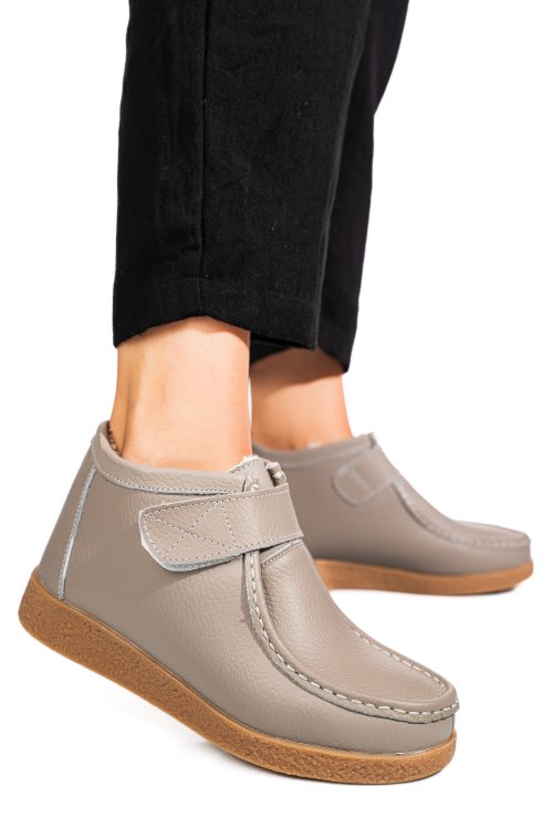 Ghete grey piele naturala 9sp601-2