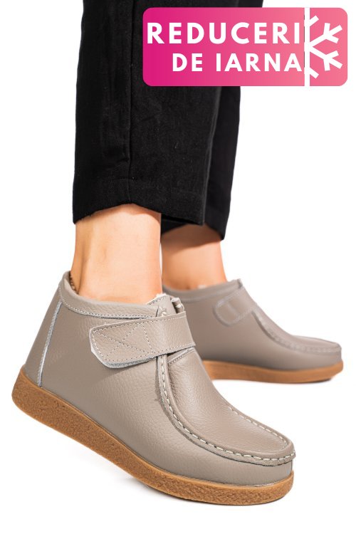 Ghete grey piele naturala 9sp601-2