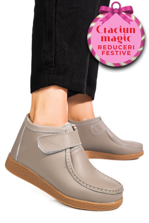 Ghete grey piele naturala 9sp601-2