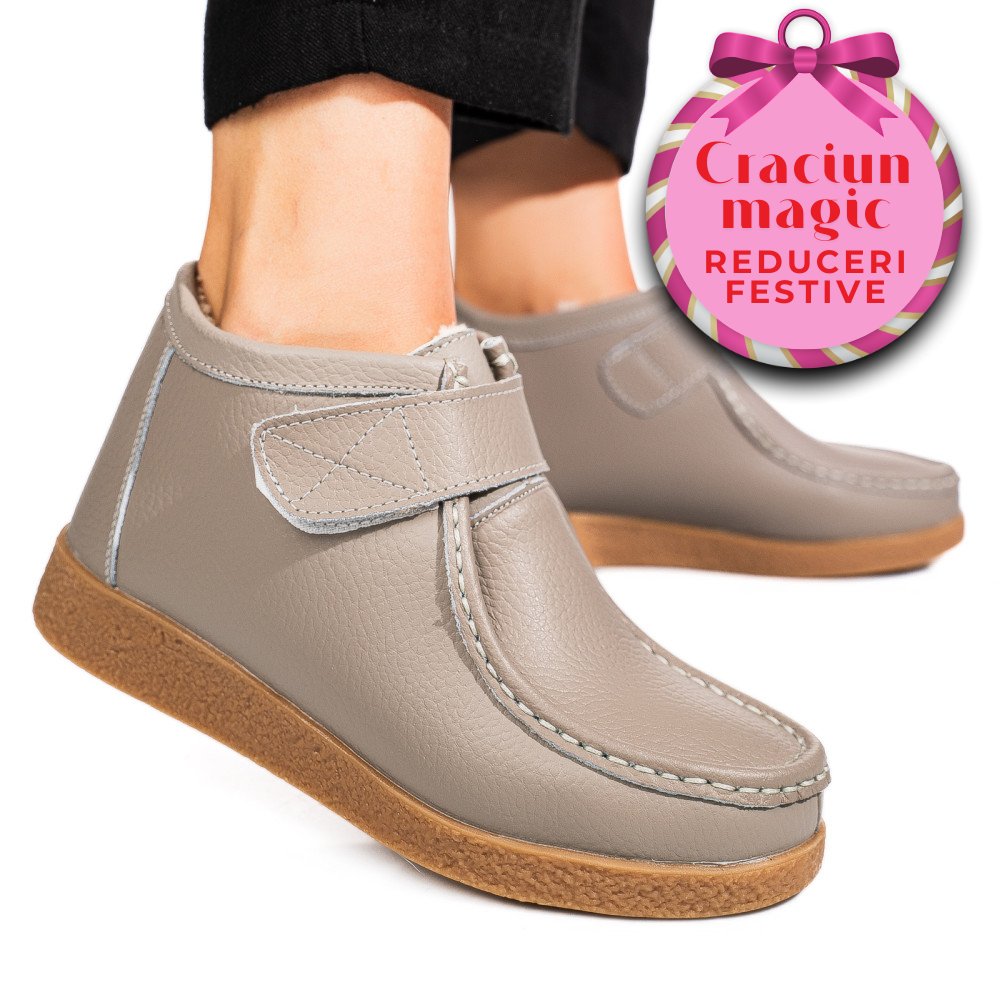 GHETE GREY PIELE NATURALA 9SP601-2