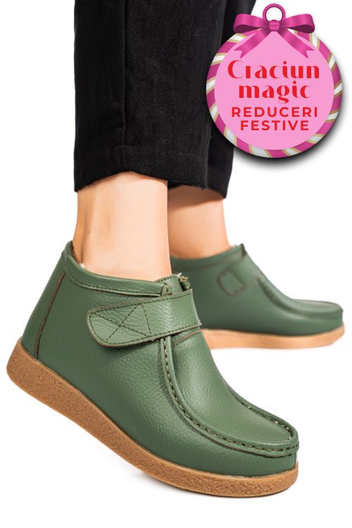 Ghete green piele naturala 9sp601-2