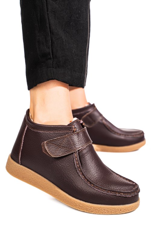 Ghete brown piele naturala 9sp601-2