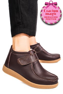 GHETE BROWN PIELE NATURALA 9SP601-2