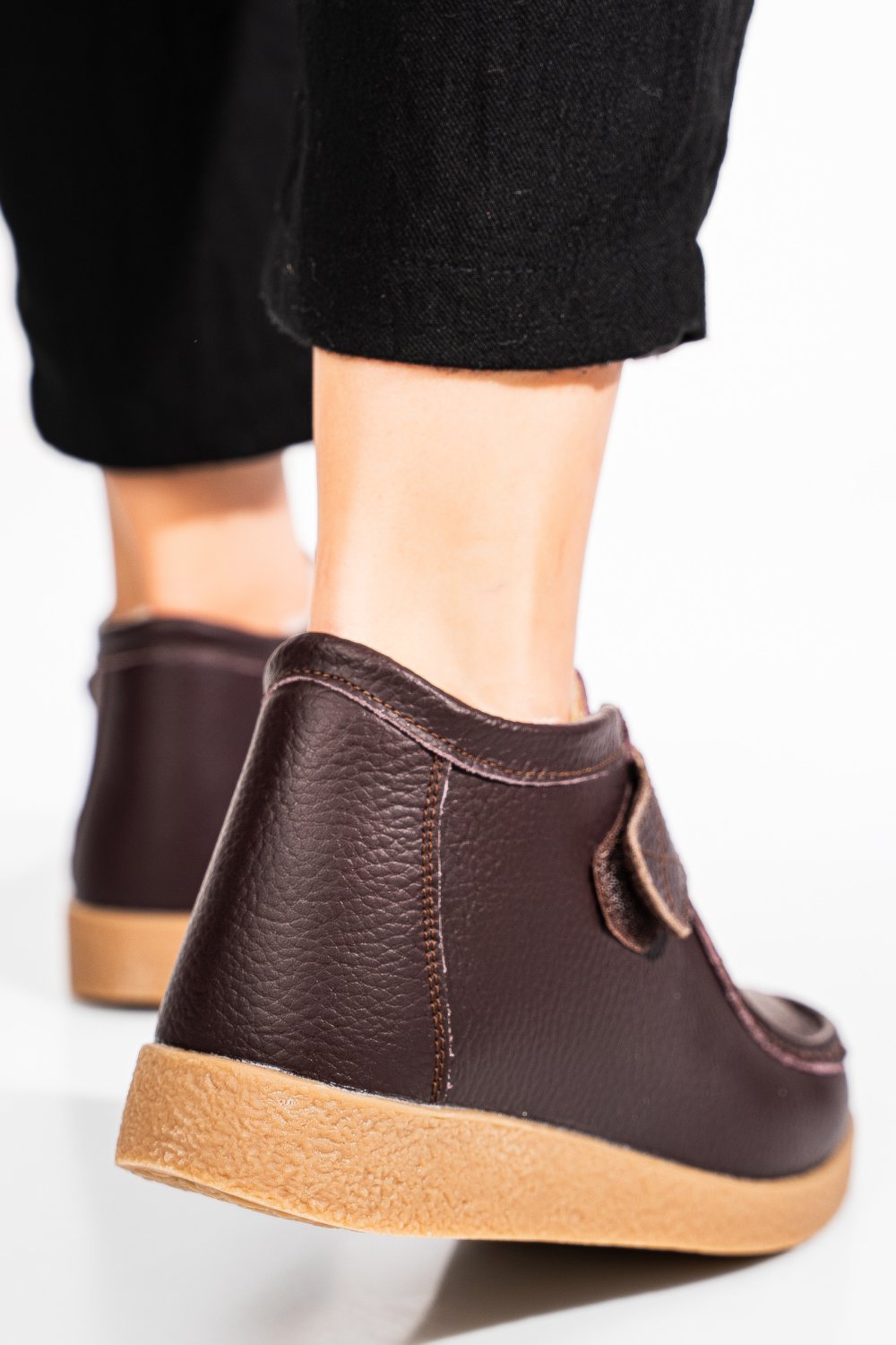 GHETE BROWN PIELE NATURALA 9SP601-2