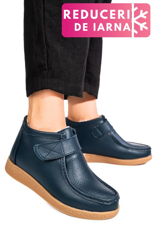 Ghete navy piele naturala 9sp601-2