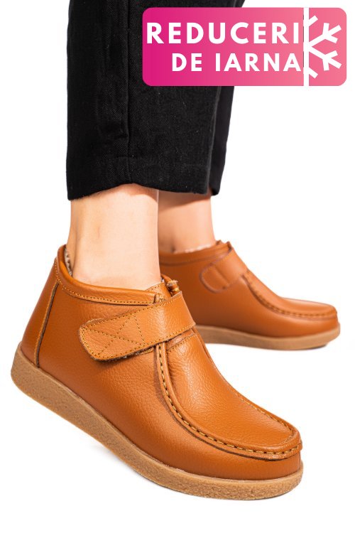 Ghete camel piele naturala 9sp601-2