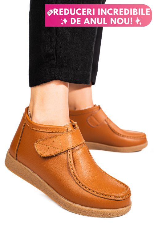 Ghete camel piele naturala 9sp601-2