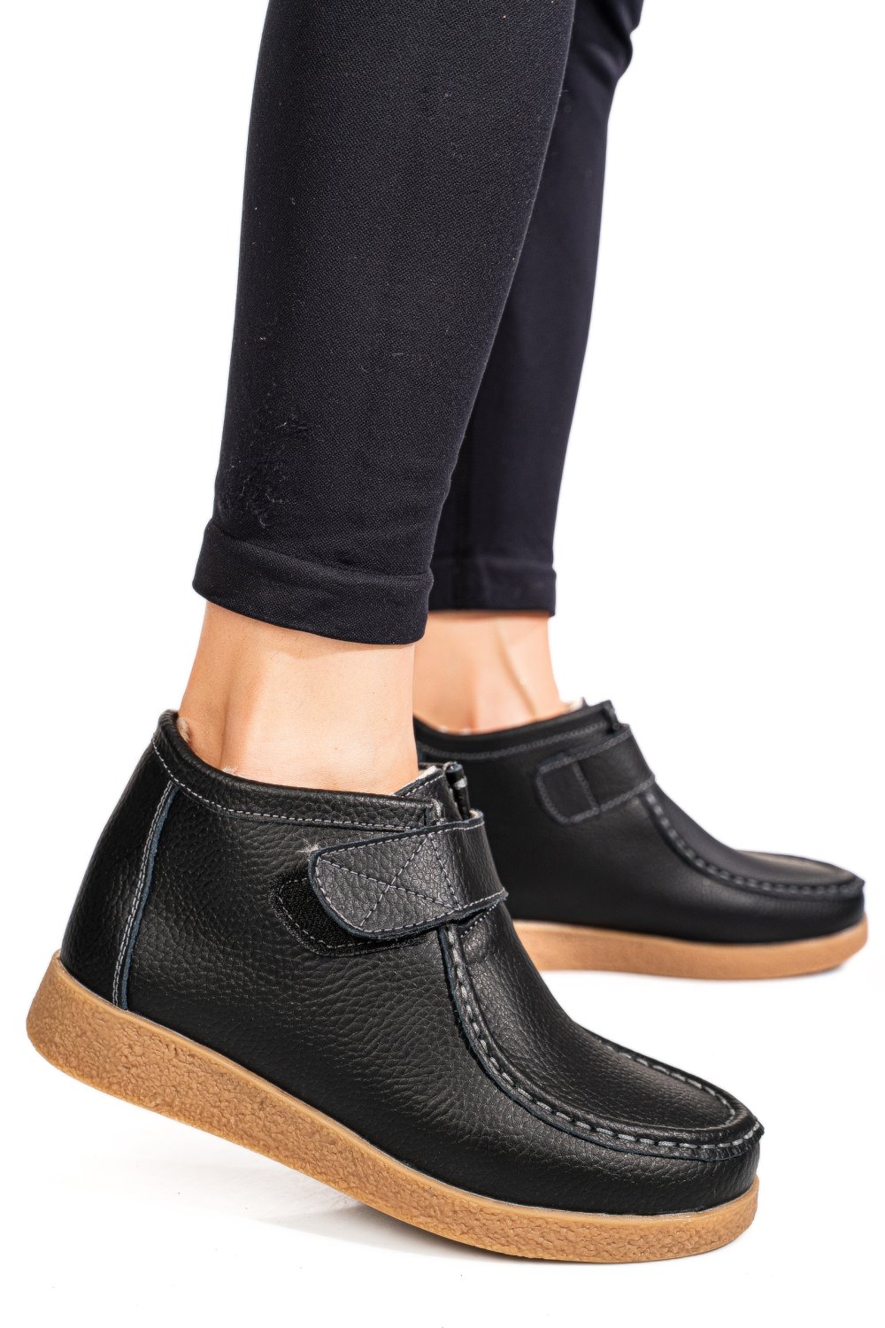 GHETE BLACK PIELE NATURALA 9SP601-2