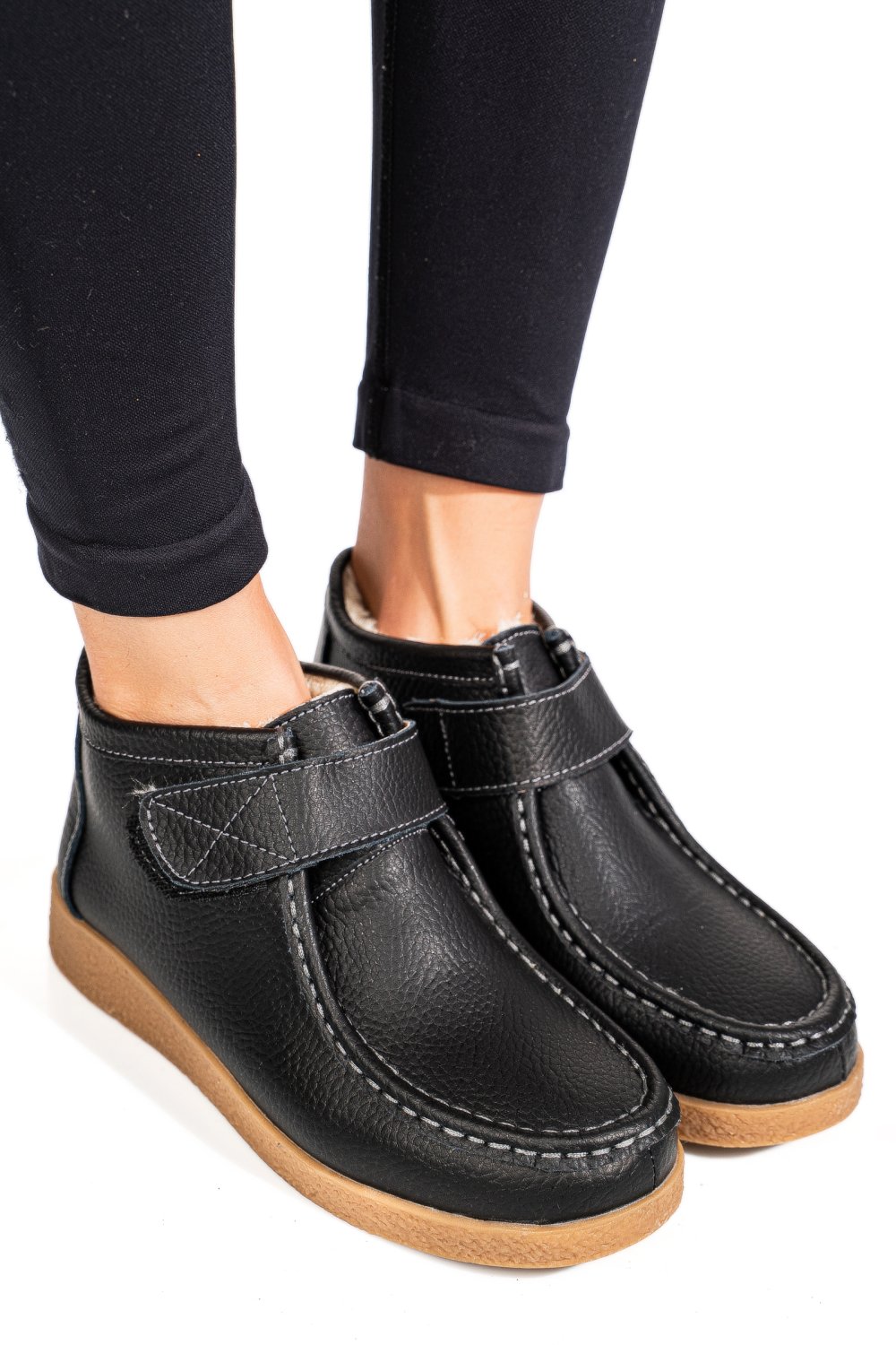 GHETE BLACK PIELE NATURALA 9SP601-2