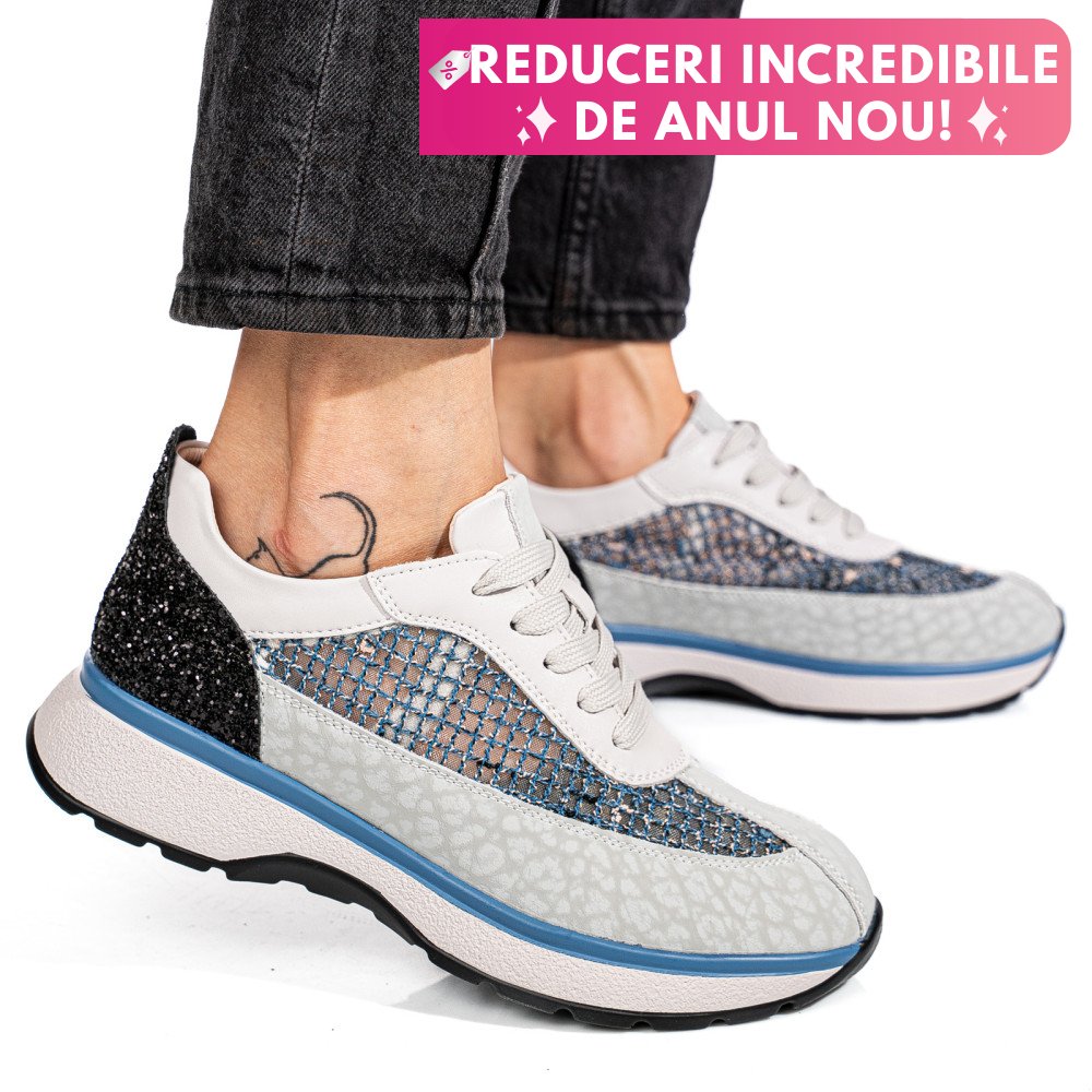 PANTOFI SPORT GRI PIELE NATURALA GSPO098