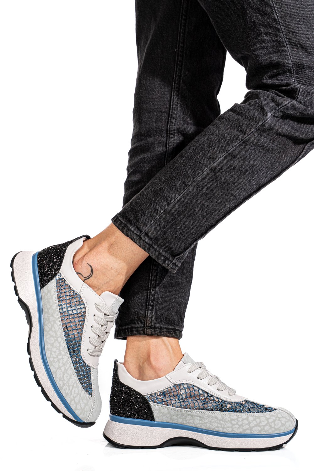 PANTOFI SPORT GRI PIELE NATURALA GSPO098