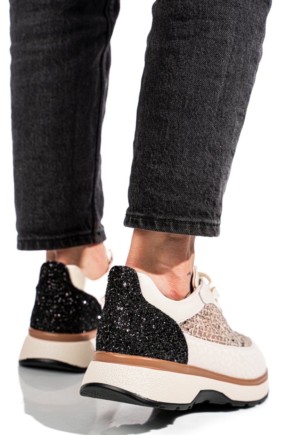 PANTOFI SPORT BEJ PIELE NATURALA GSPO098