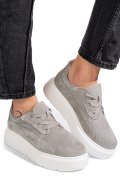 PANTOFI SPORT GRI PIELE NATURALA  INTOARSA FSP002472