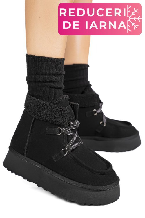 Ghete negre piele naturala intoarsa us77kb004