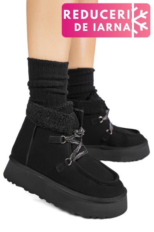 Ghete negre piele naturala intoarsa us77kb004