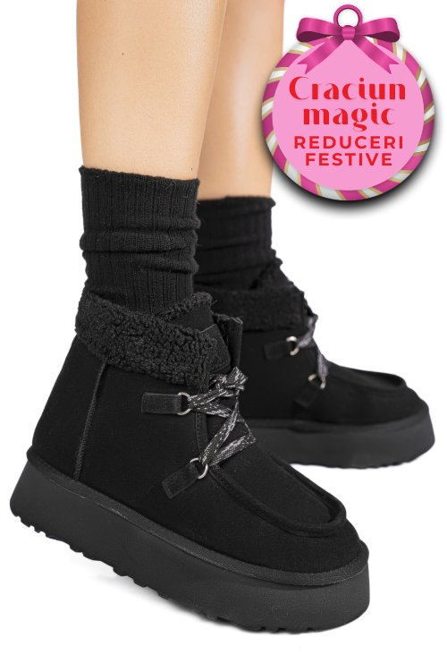 Ghete negre piele naturala intoarsa us77kb004