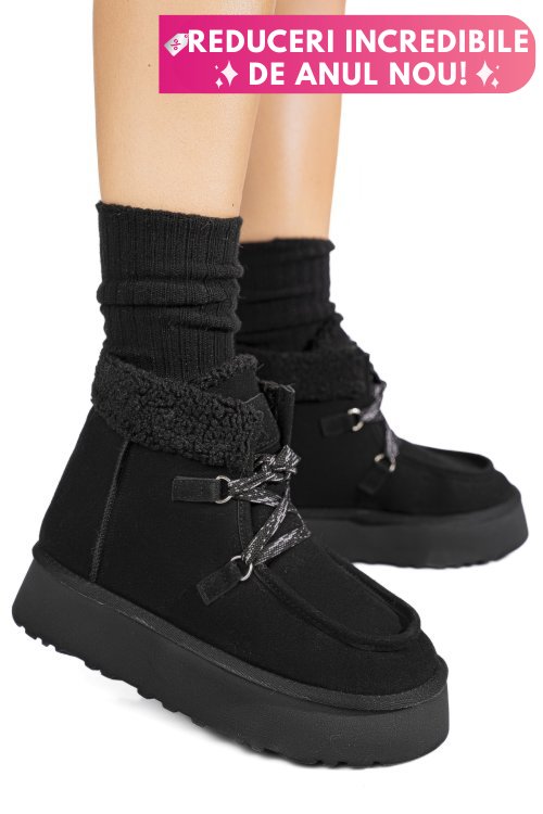 Ghete negre piele naturala intoarsa us77kb004